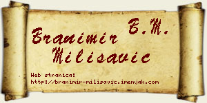 Branimir Milisavić vizit kartica
